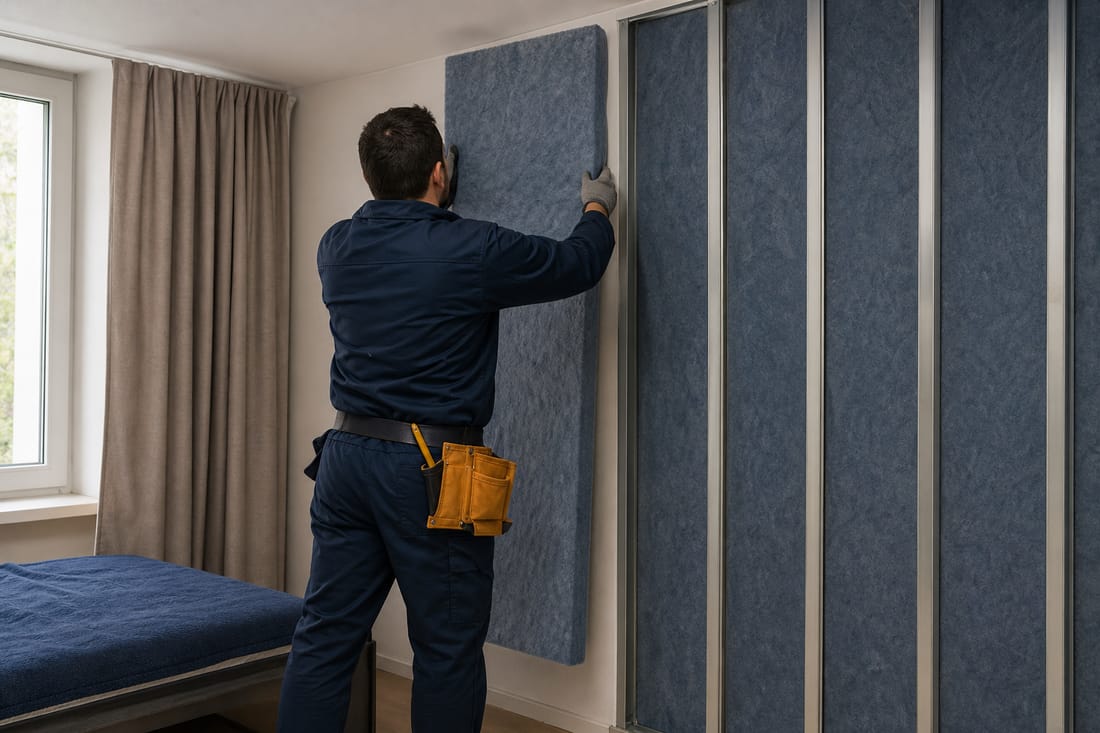 Exemple : pose d'isolation phonique en appartement
