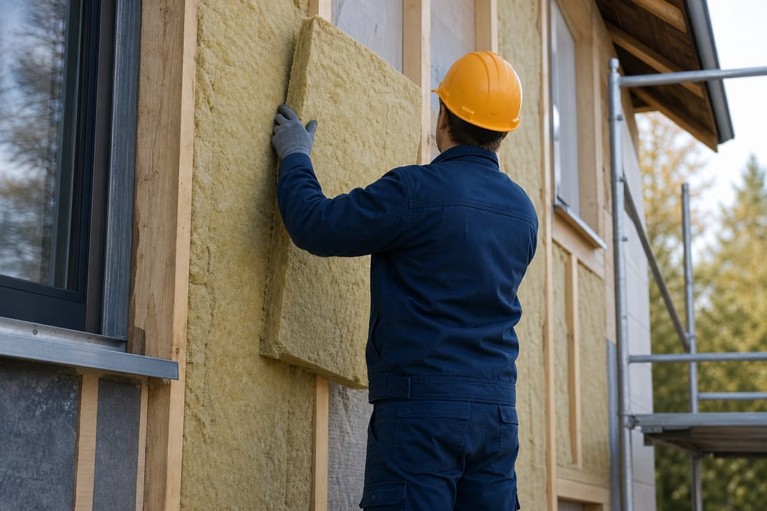 Exemple : chantier de rénovation énergétique en façade